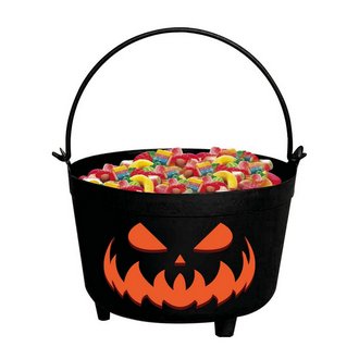 Tökös Boszorkányüst Halloweenre, 24x23x15 cm