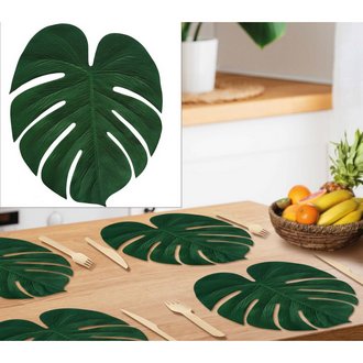 Trópusi Monstera Levél Dekoráció Szett Hawaiira, 34x30 cm