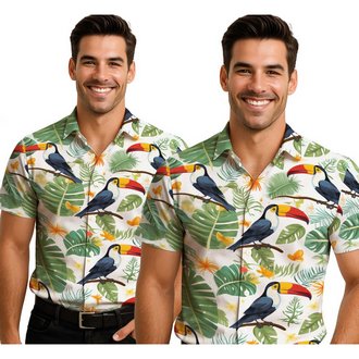 Tukános Férfi Ing Hawaii Partira