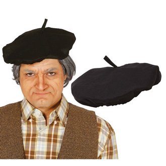 Unisex Fekete Beret Kalap Tematikus Partira