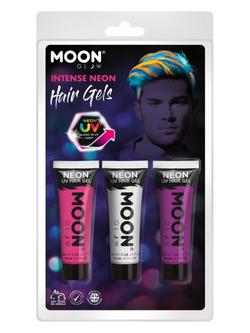 Vegyes UV Neon Hajzselé - Rózsaszín, Fehér, Lila - 3 db-os, 20 ml