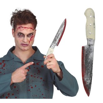 Véres Konyhakés Kiegészítő Halloweenre, 33 cm