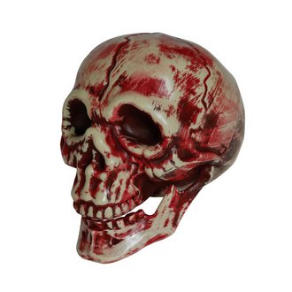 Véres Koponya Dekoráció Halloweenre, 20 cm