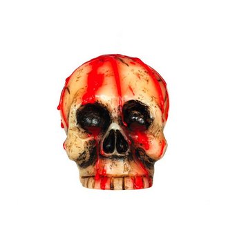 Véres Koponya Gyertya Halloweenre, 10 cm