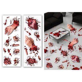 Véres Levágott Testrészek Matrica Szett Halloweenre, 2 ív, 25x70 cm