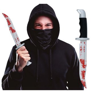 Véres Machete Kiegészítő Halloweenre, 33 cm