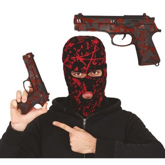 Véres Pisztoly Kiegészítő Halloweenre, 22 cm