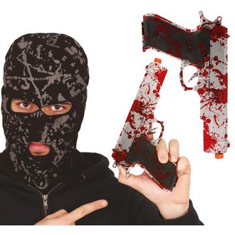 Véres Pisztoly Kiegészítő Halloweenre, 24 cm