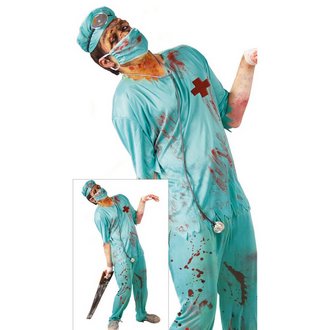 Véres Zombi Sebész Férfi Jelmez Halloweenre