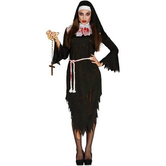 Véres Zombie Apáca Női Jelmez Halloweenre