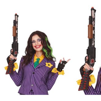 Veszélyes Puska Kiegészítő Joker Jelmezhez Halloweenre, 65 cm