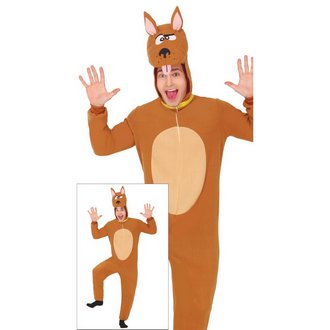 Vicces Barna Kutya Férfi Jelmez Halloweenre