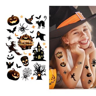 Vicces Halloween Tetoválás Lap Gyerekeknek
