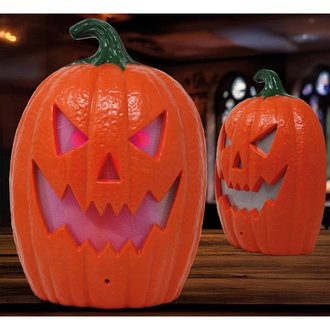 Világító és Hangot Adó Halloween Töklámpás, 30x21 cm