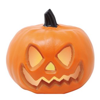 Világító Halloween Tök Dekoráció, 20 cm