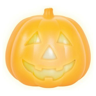 Világító Műanyag Tök Halloweenre, 15 cm