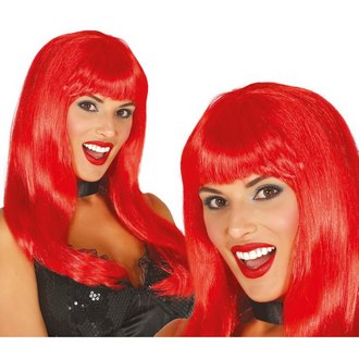 Vörös Bob Paróka Női Ördög Jelmezhez Halloweenre