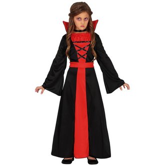 Vörös-Fekete Vámpír Jelmez Lányoknak Halloweenre