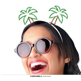 Zöld Pálmafa Fém Hajpánt Hawaii Partira