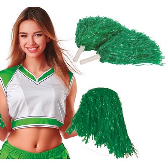 Zöld Pompon Szett Női Szurkolóknak, 80 gramm