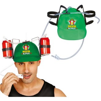 Zöld Sörsisak Italtartóval Legénybúcsúra