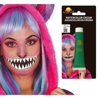 Zöld Víztartalmú Arcfesték Tubus Halloweenre, 20 ml