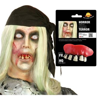 Zombi Fogsor Termoplasztikus Pasztával Halloweenre