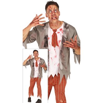 Zombi Iskolás Férfi Jelmez Halloweenre