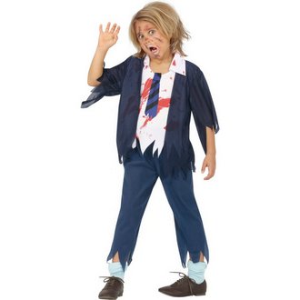 Zombi Középiskolás Fiú Jelmez Halloweenre