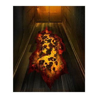 Zombi Padlómatrica Halloweenre, 30x90 cm