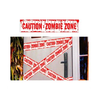 Zombi Zóna Figyelmeztető Szalag Halloweenre, 6 m